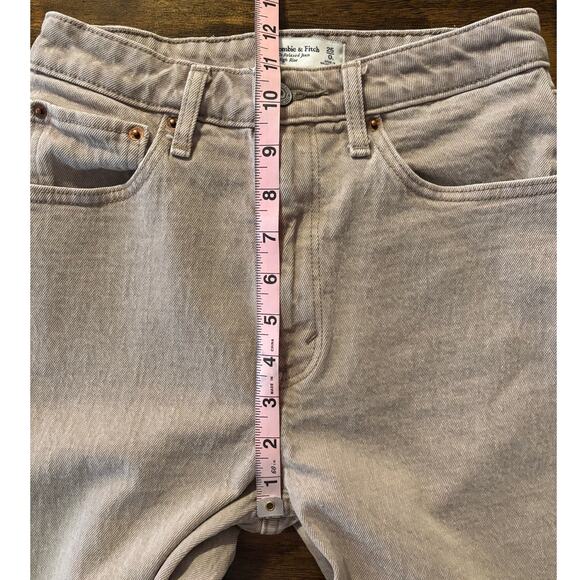 Abercrombie & Fitch Women’s 0 25x32 Jeans Curve Love 90's Relaxed Straight Tan - Picture 10 of 16
